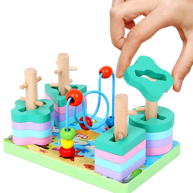 Stacking Toys Kids Wooden Shapes